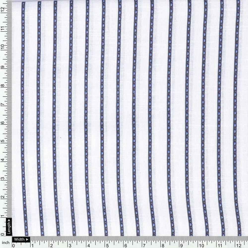 White Linen Printed Unstitched Fabric Set (5 Meter Set) – fvs202312 f