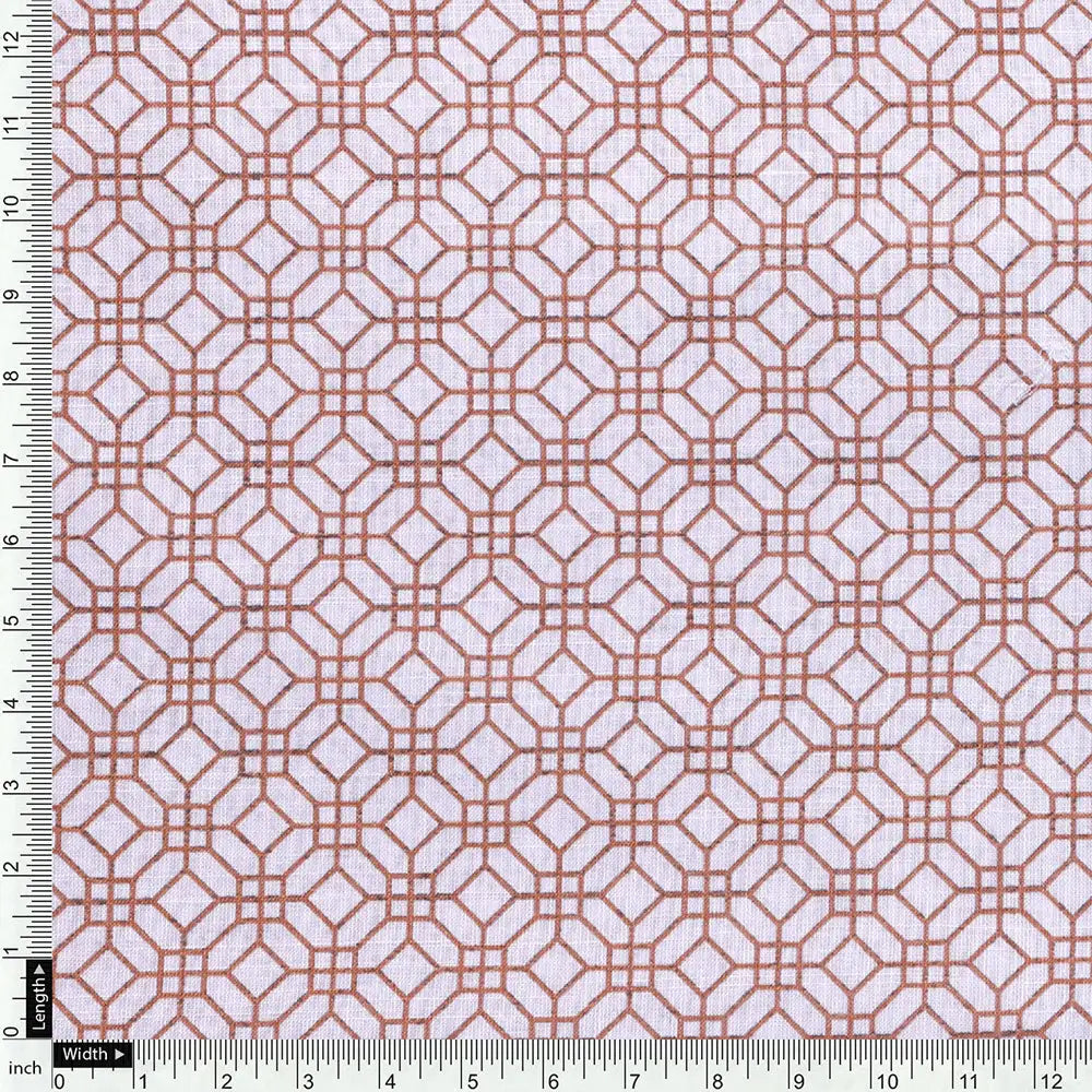 Cream Linen Printed Unstitched Fabric Set (5 Meter Set) – fvs202315 f