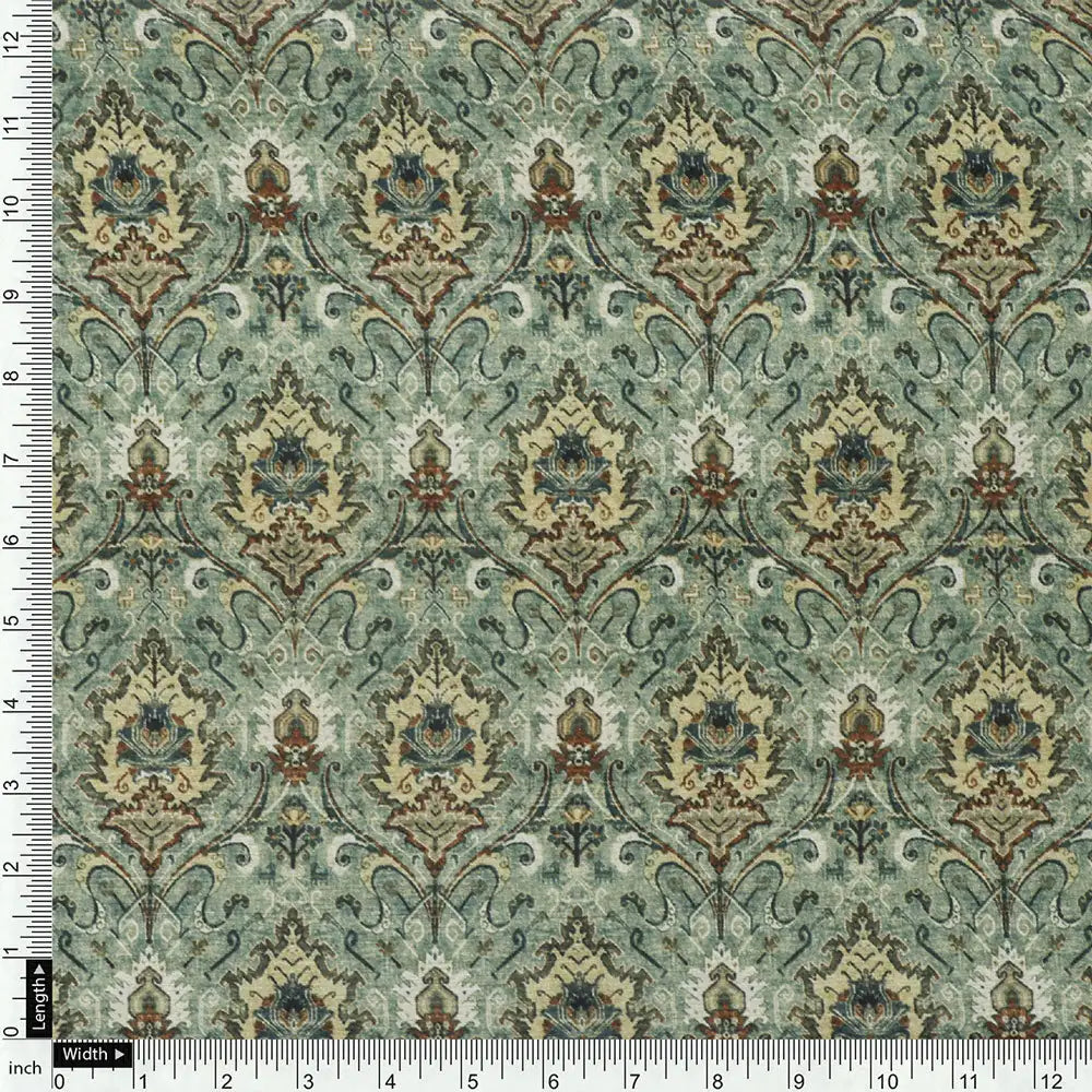 Green Mul Cotton Printed Unstitched Fabric Set (5 Meter Set) – fvs202324 st 24 e