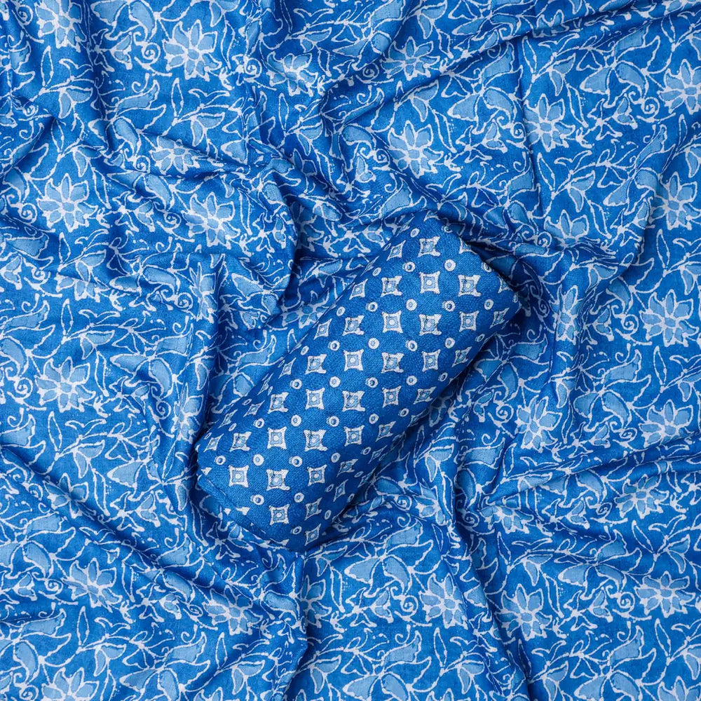 A Dialogue of Pattern in Classic Blue
