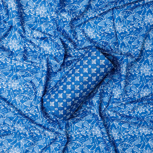 Indigo Printed Unstitched Suit Set (5 Meter Set) – fvs202325 st 25 c