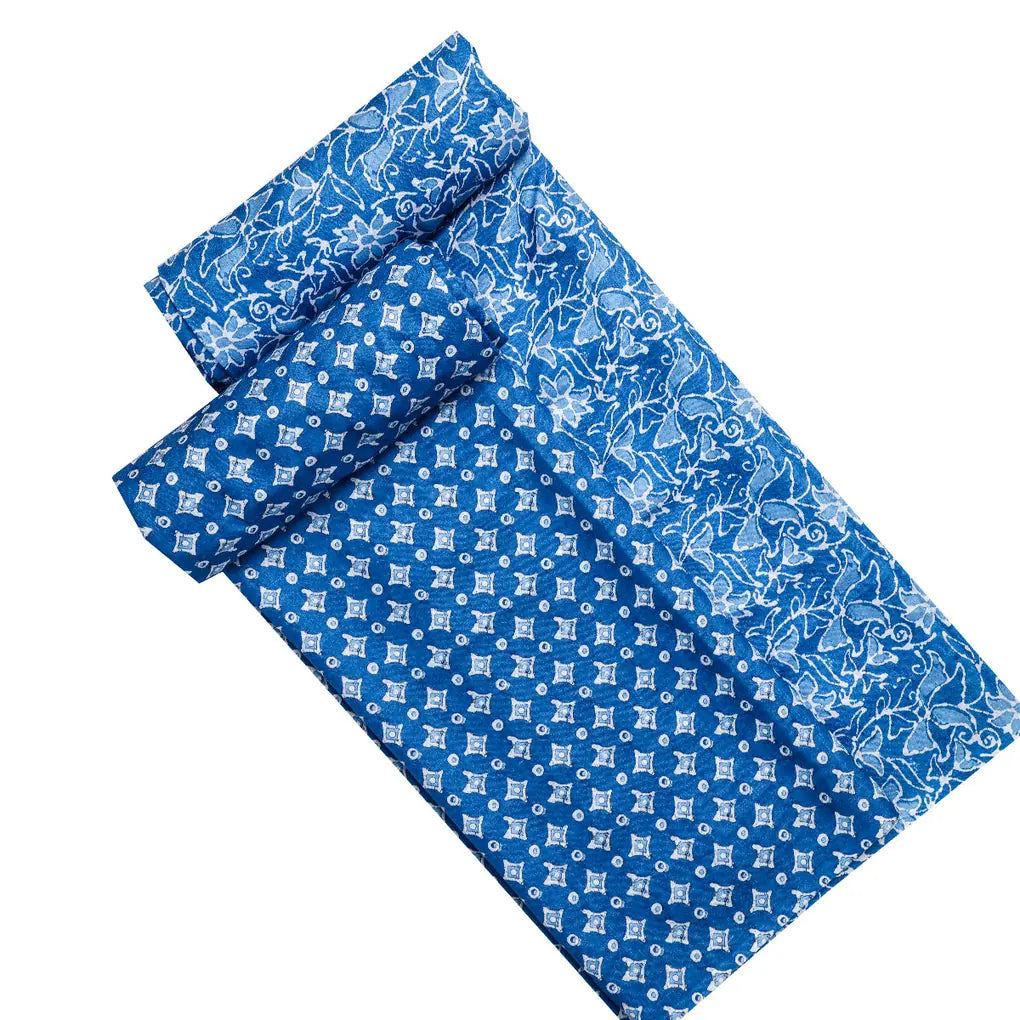 Indigo Printed Unstitched Suit Set (5 Meter Set) – fvs202325 st 25 d