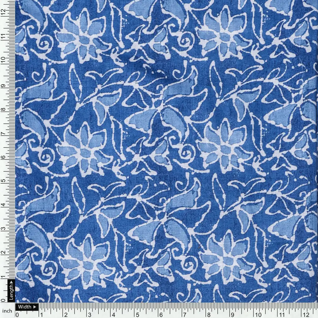 Indigo Printed Unstitched Suit Set (5 Meter Set) – fvs202325 st 25 e