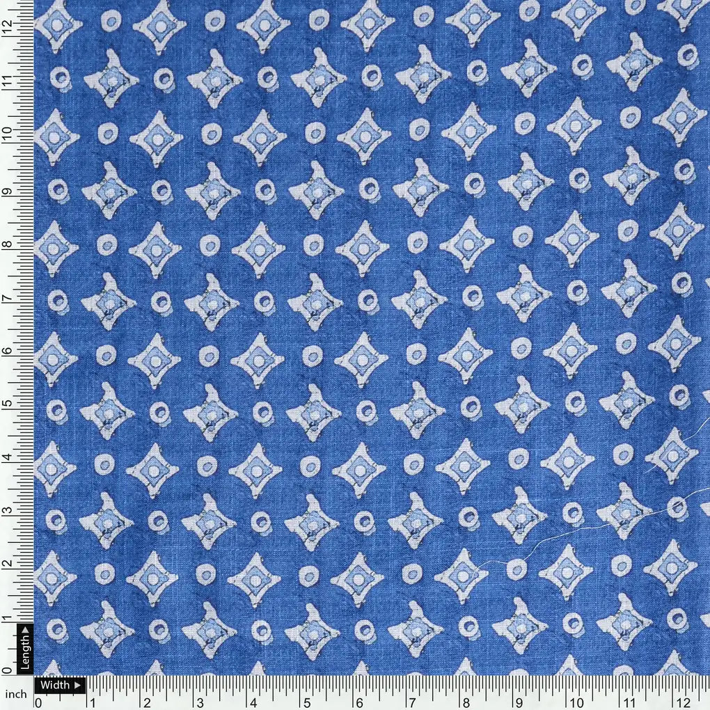 Indigo Printed Unstitched Suit Set (5 Meter Set) – fvs202325 st 25 f
