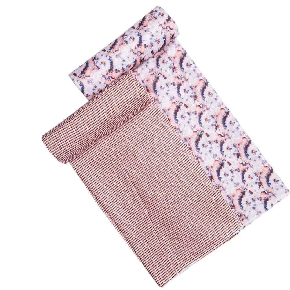 Cream Linen Printed Unstitched Fabric Set (5 Meter Set) – fvs202328 st 28 d