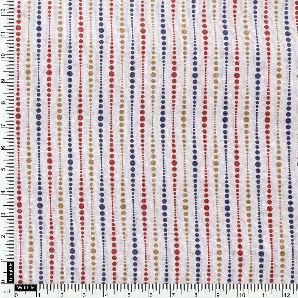 Cream Linen Printed Unstitched Fabric Set (5 Meter Set) – fvs202331 f