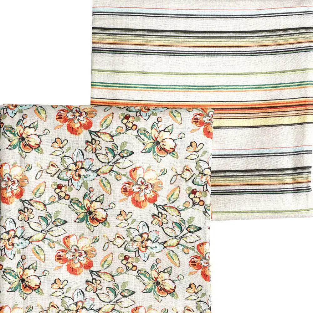 Green Linen Printed Unstitched Fabric Set (5 Meter Set) – fvs202334 a