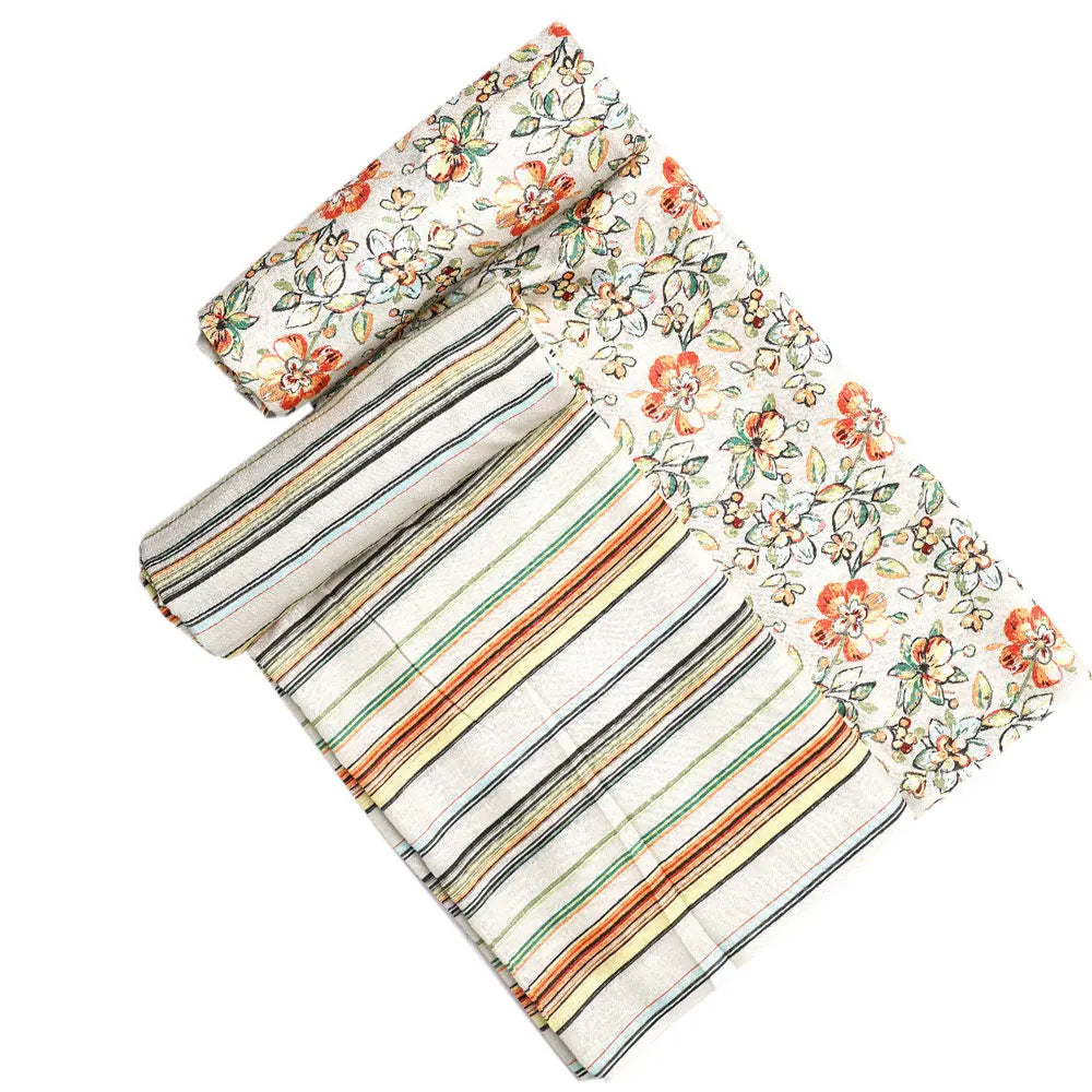 Green Linen Printed Unstitched Fabric Set (5 Meter Set) – fvs202334 d