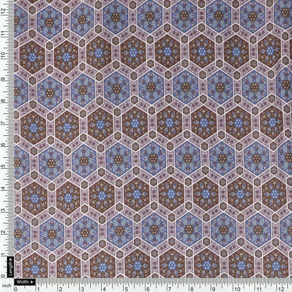 Blue Mul Cotton Printed Unstitched Fabric Set (5 Meter Set) – fvs202336 st 36 e