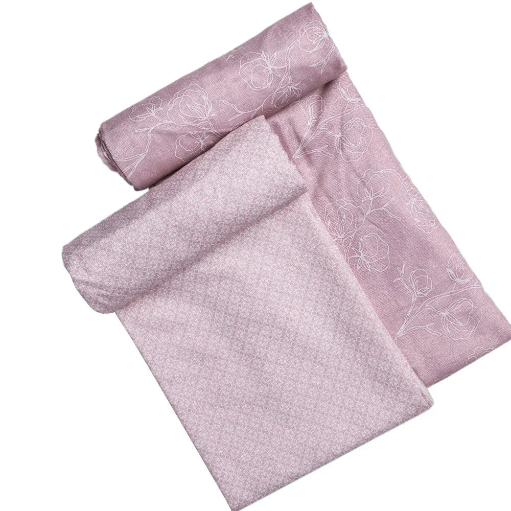 Pink Linen Printed Unstitched Fabric Set (5 Meter Set) – fvs202337 d
