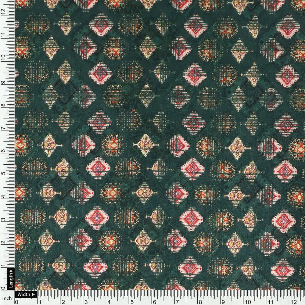 Green Mul Cotton Printed Unstitched Fabric Set (5 Meter Set) – fvs202339 st 39 f