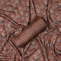 Brown Mul Cotton Printed Unstitched Fabric Set (5 Meter Set) – fvs202345 st 45 c