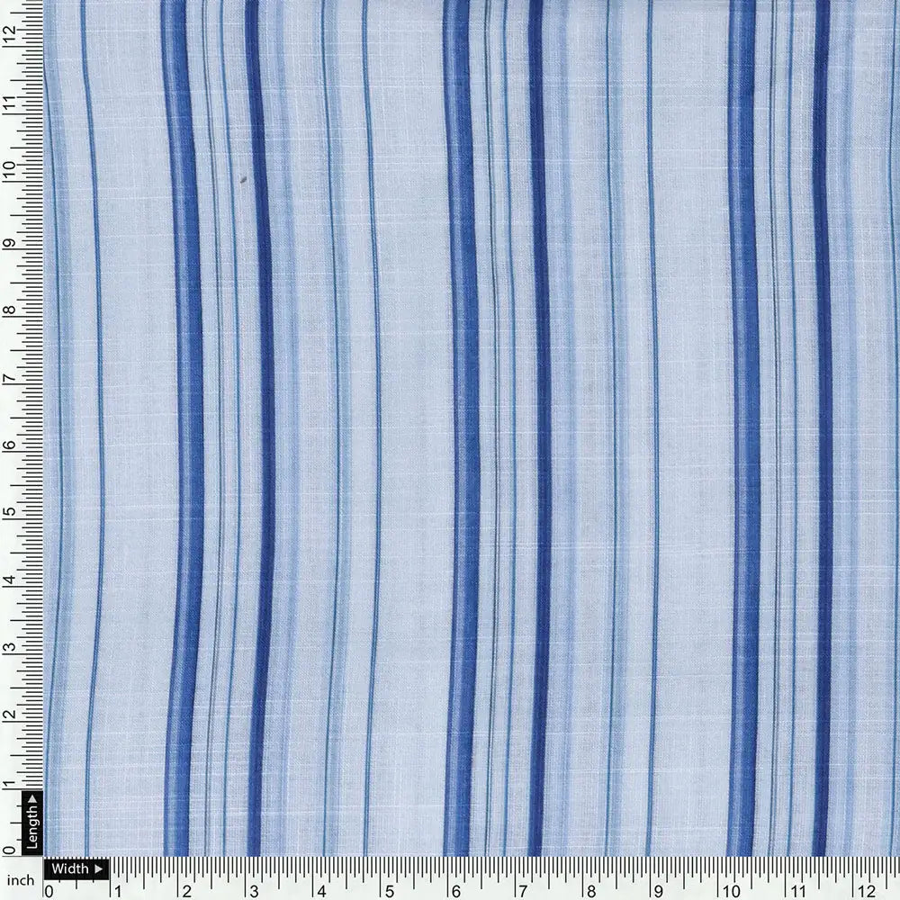 Blue Linen Printed Unstitched Fabric Set (5 Meter Set) – fvs202346 f