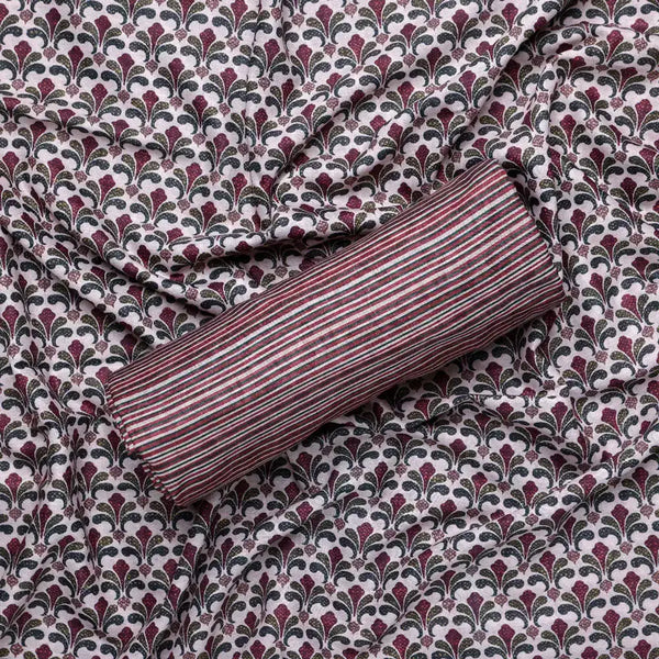 Brown Mul Cotton Printed Unstitched Fabric Set (5 Meter Set) – fvs202348 st 48 c
