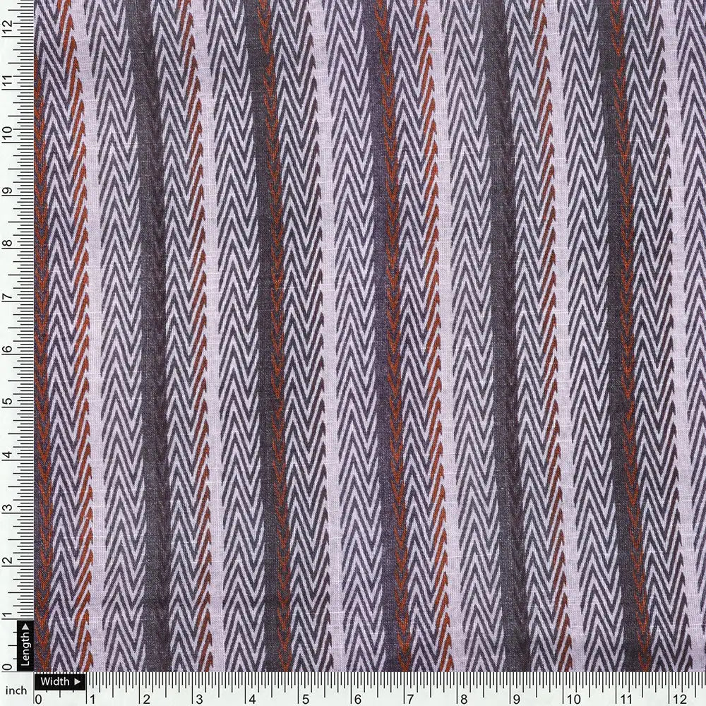 Cream Linen Printed Unstitched Fabric Set (5 Meter Set) – fvs202349 f