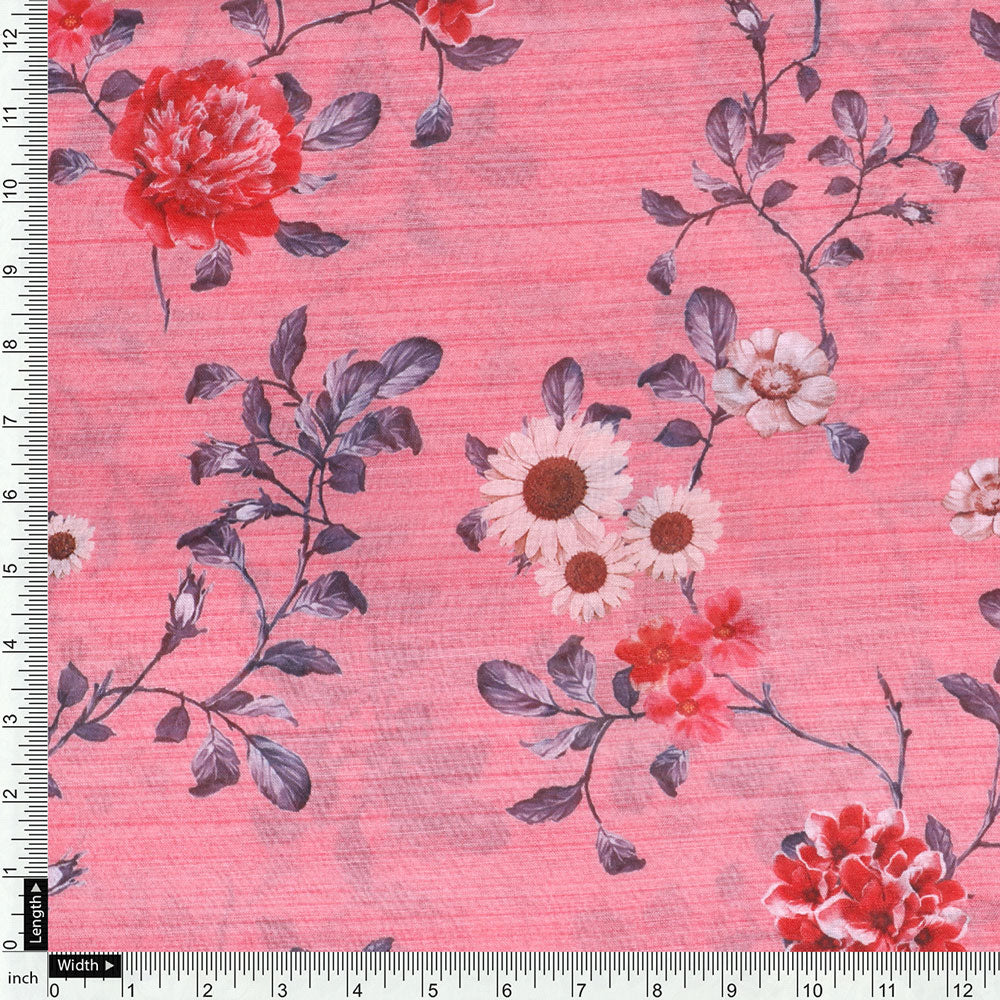 Pink Mul Cotton Printed Unstitched Fabric Set (2.5 Meters Each Design)