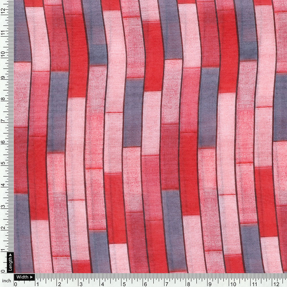 Pink Mul Cotton Printed Unstitched Fabric Set (5 Meter Set)