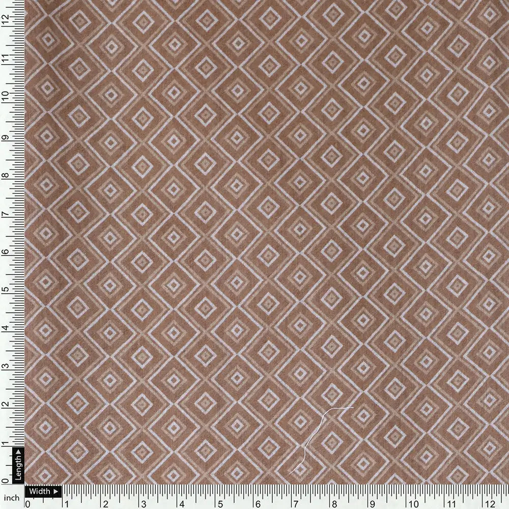 Brown Mul Cotton Printed Unstitched Fabric Set (5 Meter Set) – fvs202357 st 57 f
