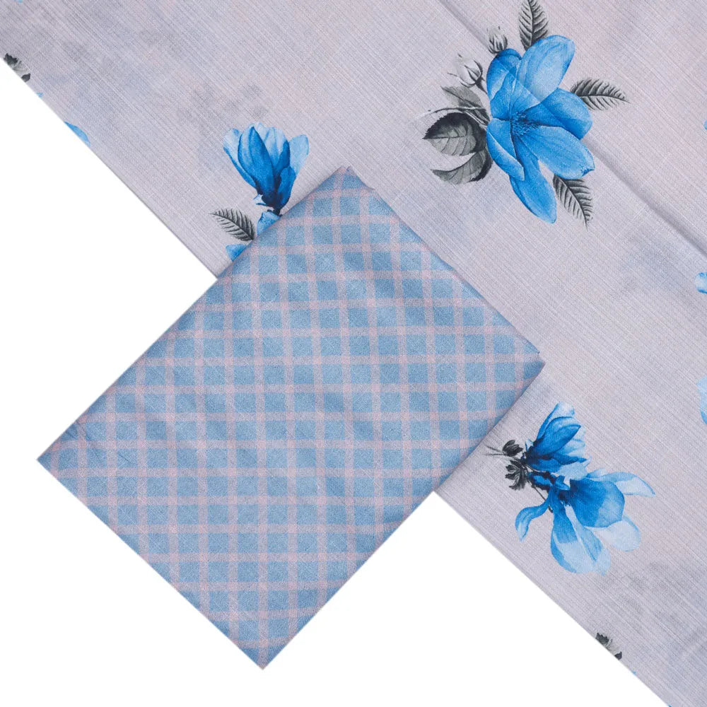 Cream Linen Printed Unstitched Fabric Set (5 Meter Set) – fvs20236 b