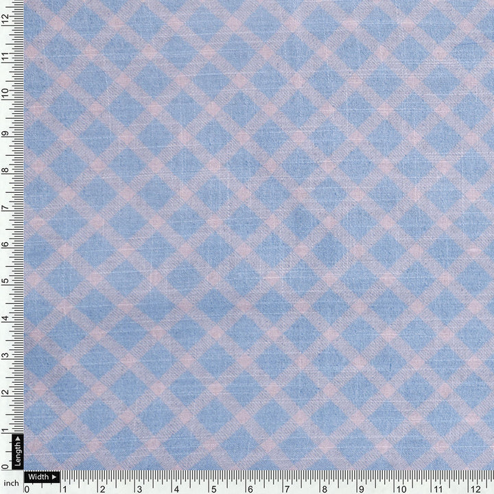 Cream Linen Printed Unstitched Fabric Set (5 Meter Set)