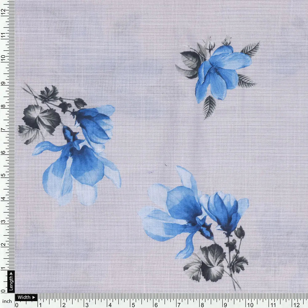 Cream Linen Printed Unstitched Fabric Set (5 Meter Set) – fvs20236 f