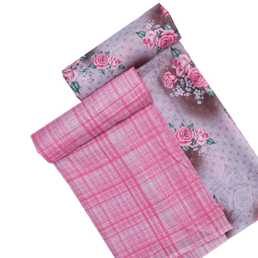 Gray Mul Cotton Printed Unstitched Fabric Set (5 Meter Set) – fvs202360 st 60 d
