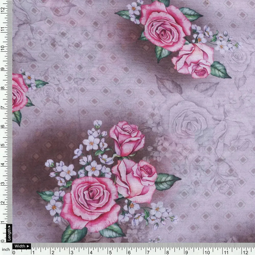 Gray Mul Cotton Printed Unstitched Fabric Set (5 Meter Set) – fvs202360 st 60 e