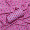Pink Linen Printed Unstitched Fabric Set (5 Meter Set) – fvs202361 c