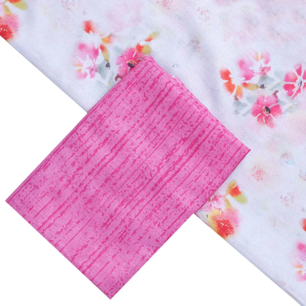 White Muslin Printed Unstitched Fabric Set (5 Meter Set) – fvs202366 st 66 b