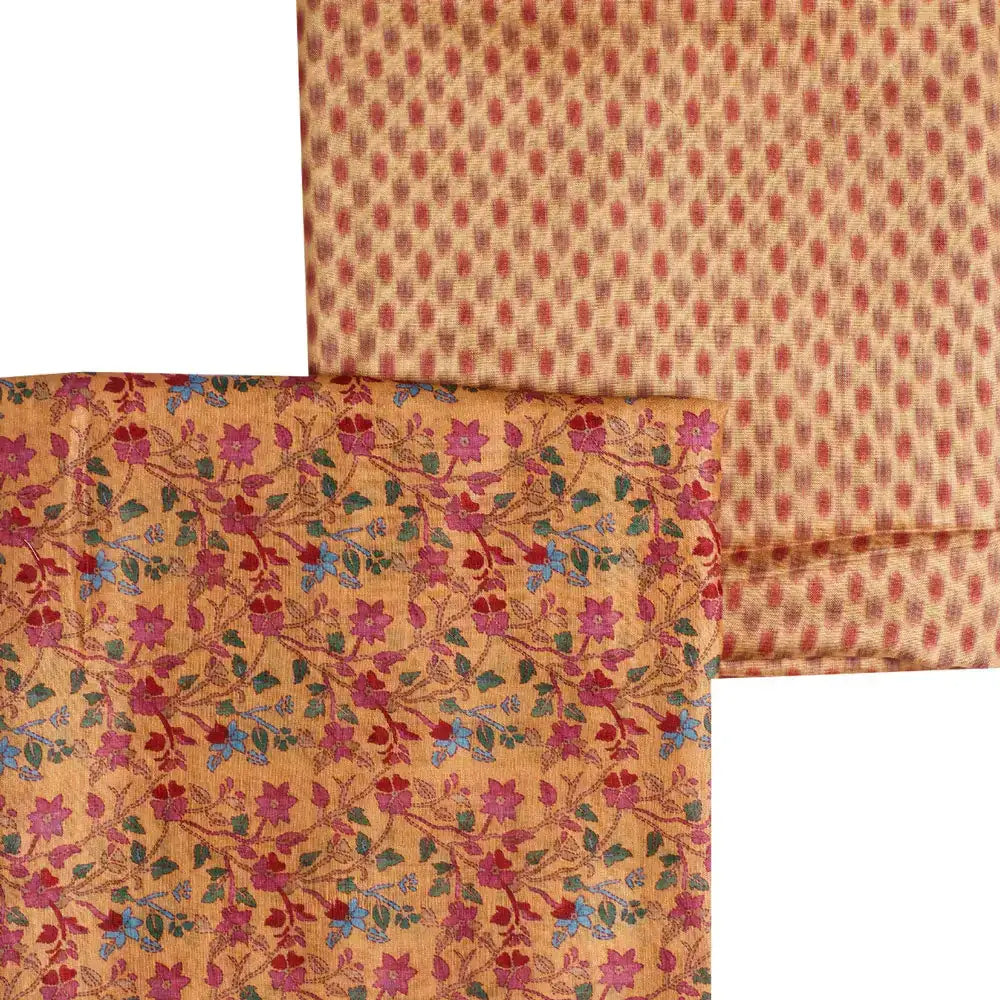 Yellow Muslin Printed Unstitched Fabric Set (5 Meter Set) – fvs202369 st 69 a