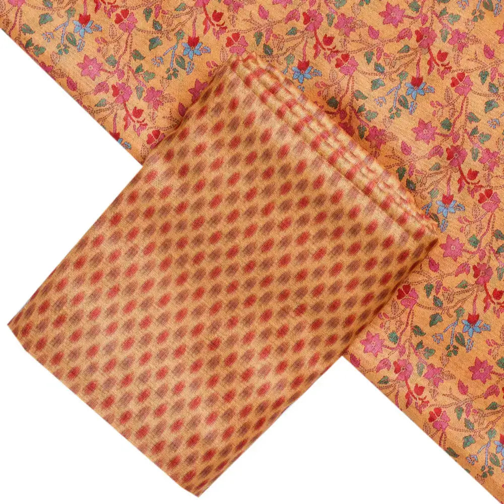 Yellow Muslin Printed Unstitched Fabric Set (5 Meter Set) – fvs202369 st 69 b