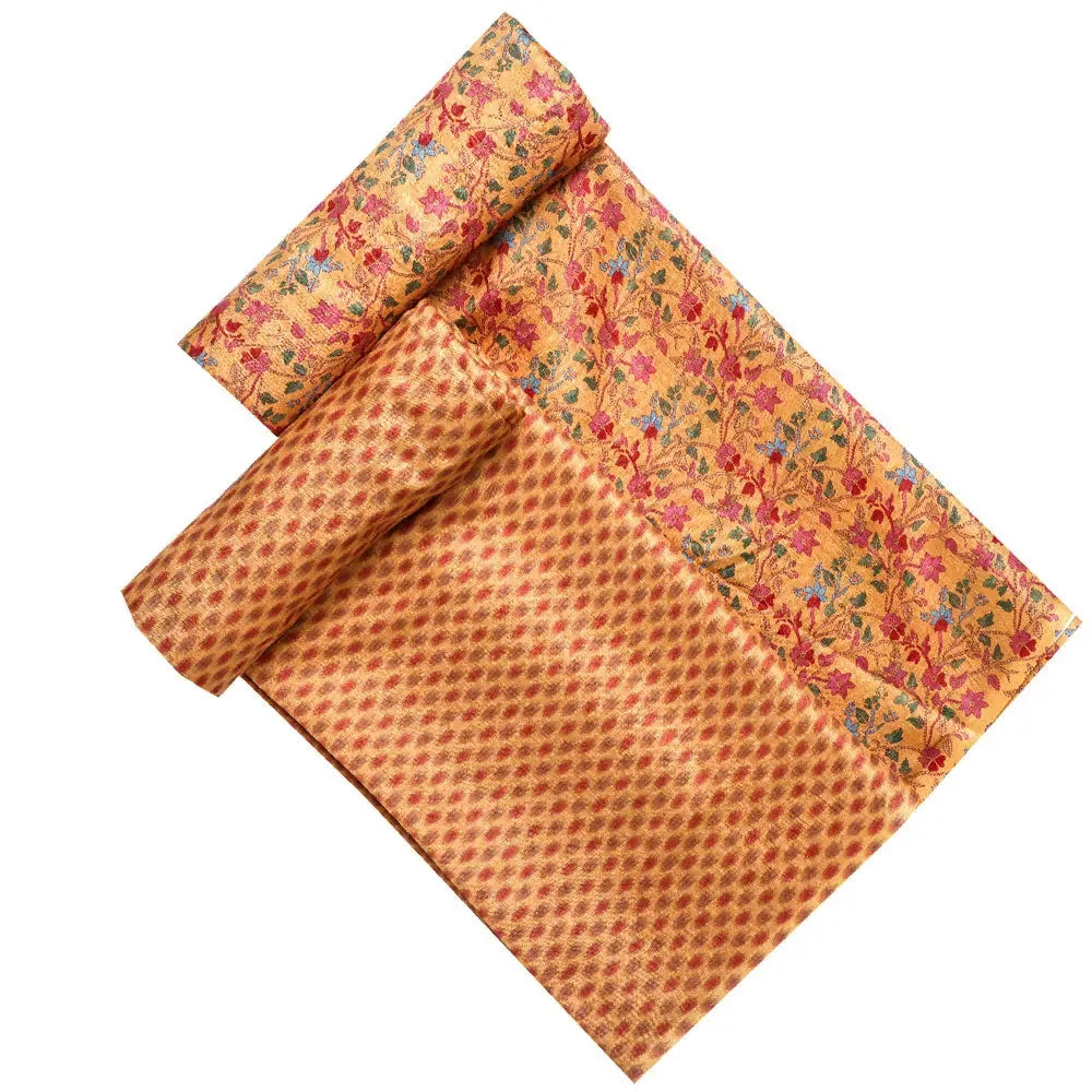Yellow Muslin Printed Unstitched Fabric Set (5 Meter Set) – fvs202369 st 69 d