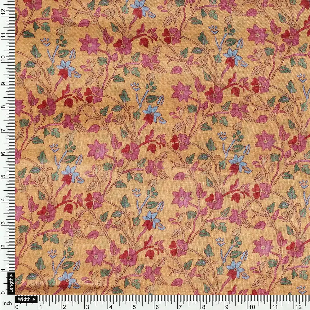 Yellow Muslin Printed Unstitched Fabric Set (5 Meter Set) – fvs202369 st 69 e