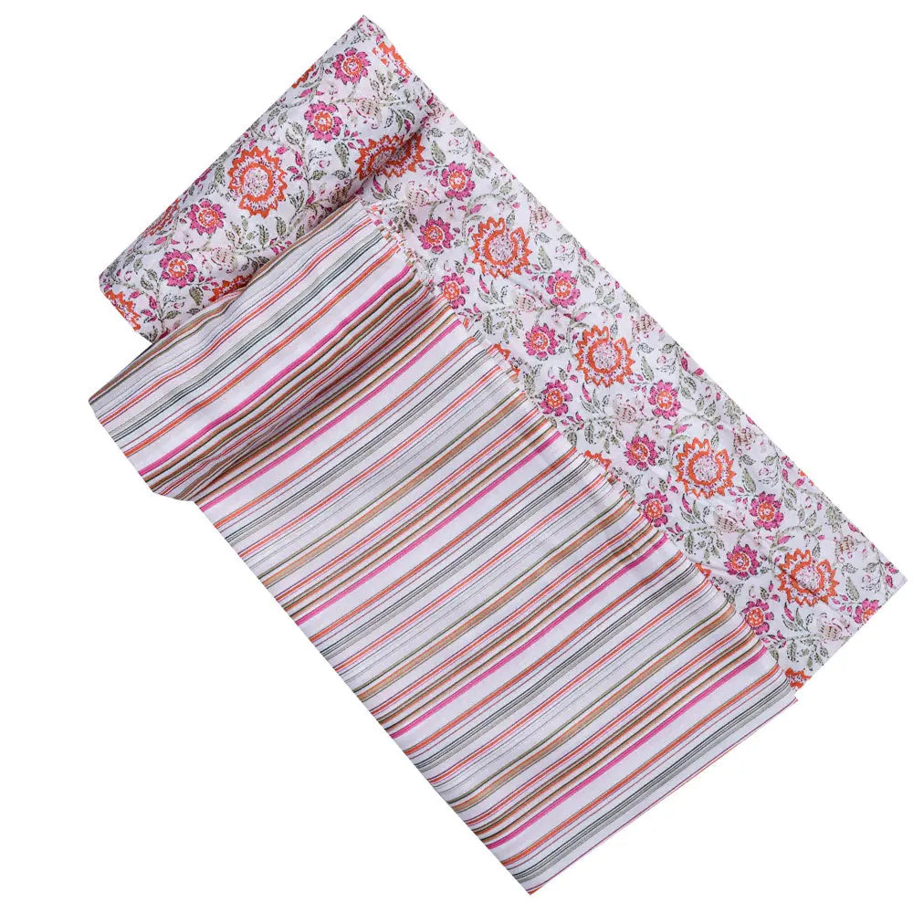 Cream Mul Cotton Printed Unstitched Fabric Set (5 Meter Set) – fvs202370 d