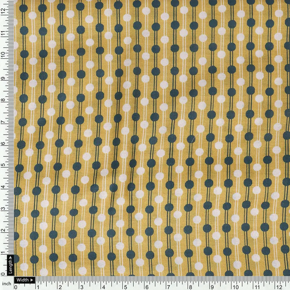Yellow Mul Cotton Printed Unstitched Fabric Set (5 Meter Set) – fvs202375 f