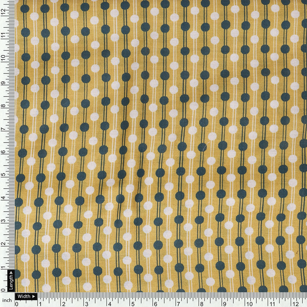 Yellow Mul Cotton Printed Unstitched Fabric Set (5 Meter Set)