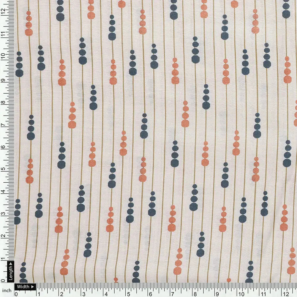 Cream Mul Cotton Printed Unstitched Fabric Set (5 Meter Set) – fvs202378 e
