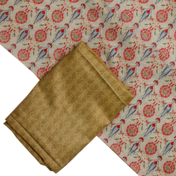 Green Muslin Printed Unstitched Fabric Set (5 Meter Set) – fvs202378 st 78 b - alternate view
