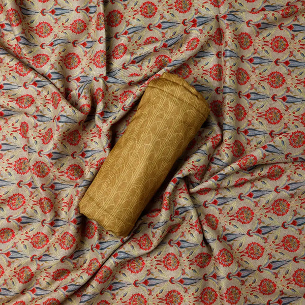 Green Muslin Printed Unstitched Fabric Set (5 Meter Set) – fvs202378 st 78 c