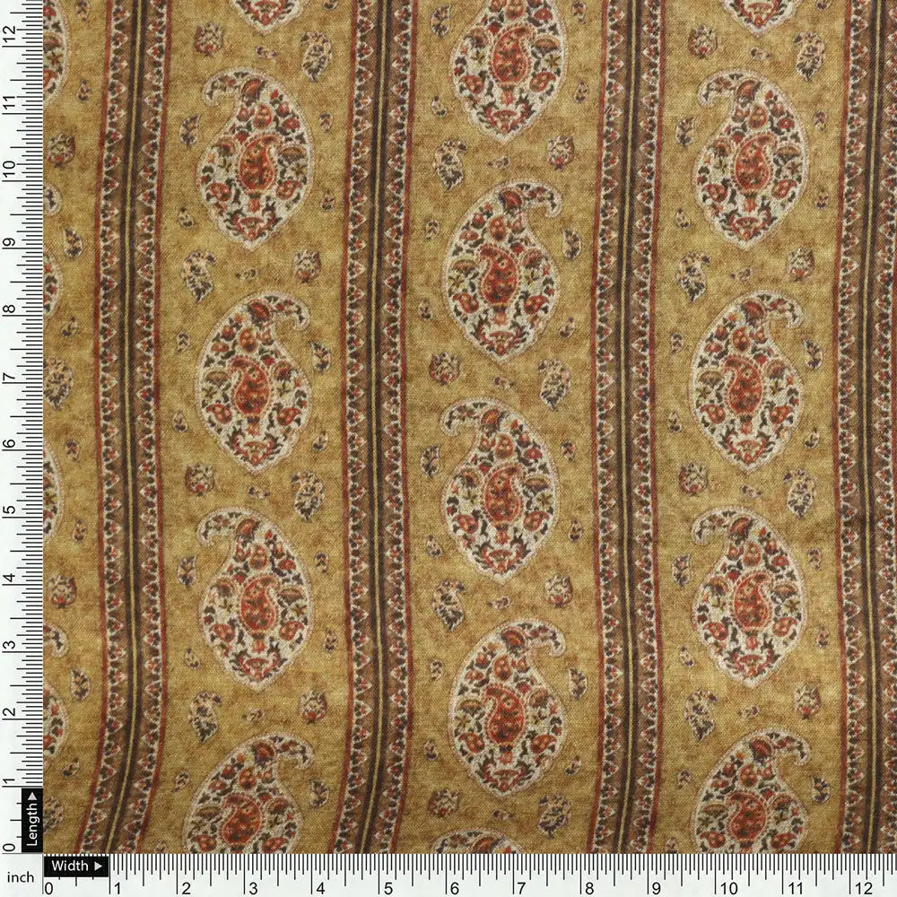 Yellow Muslin Printed Unstitched Fabric Set (5 Meter Set) – fvs202387 st 87 e