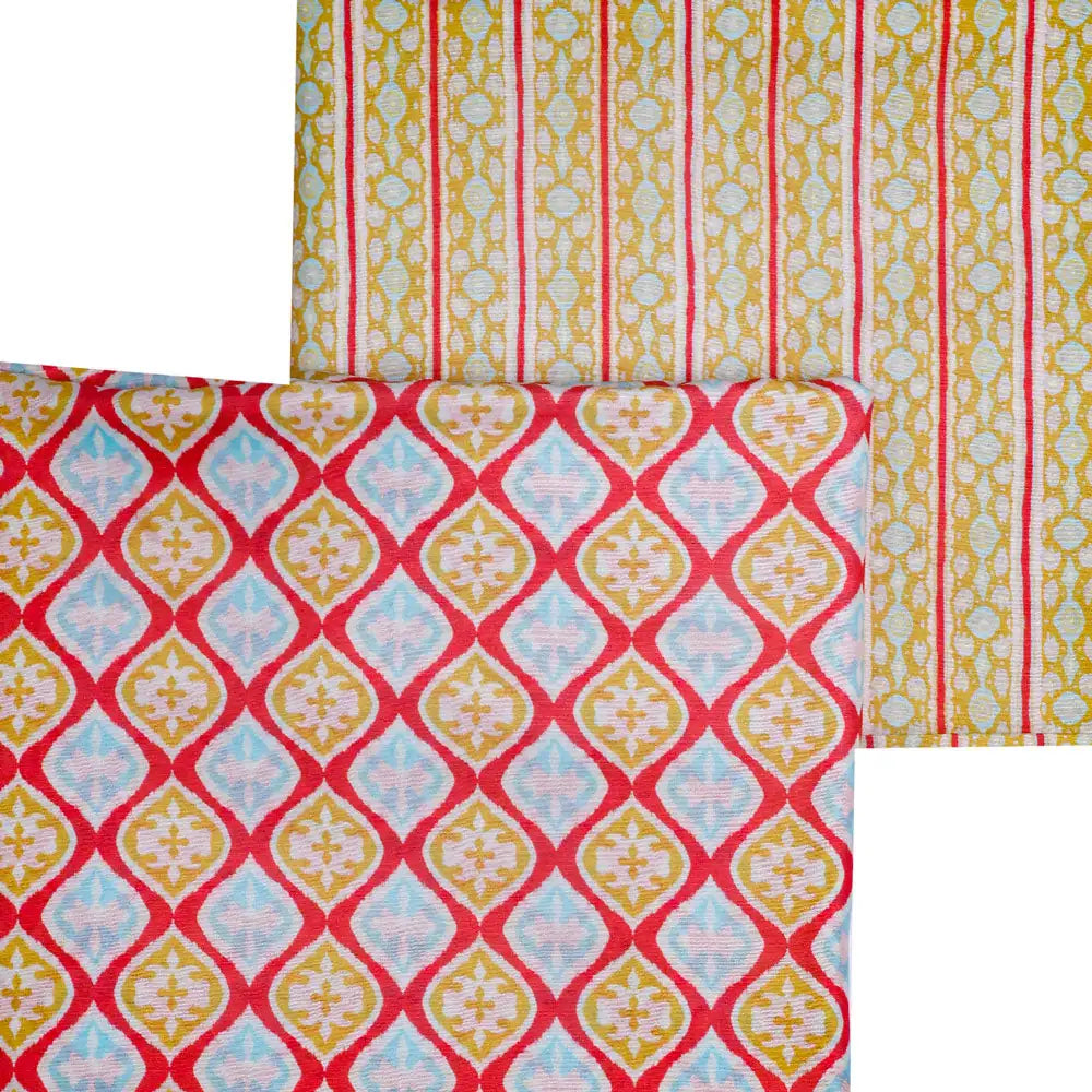 Pink Mul Cotton Printed Unstitched Fabric Set (5 Meter Set) – fvs202390 a