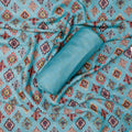 Green Mul Cotton Printed Unstitched Fabric Set (5 Meter Set) – fvs202390 st 90 c