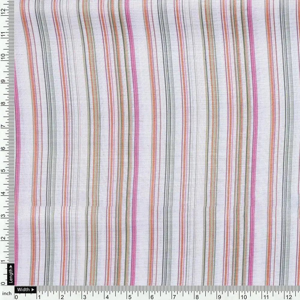 Cream Linen Printed Unstitched Fabric Set (5 Meter Set) – fvs202396 f