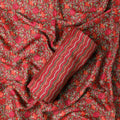 Red Linen Printed Unstitched Fabric Set (5 Meter Set) – fvs202399 c