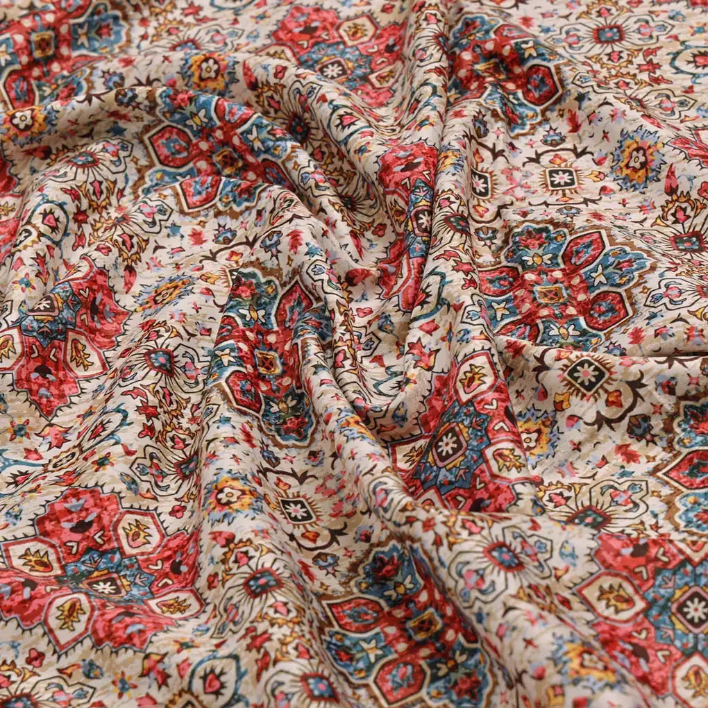Multicolor Printed Velvet Fabric – 8292copy
