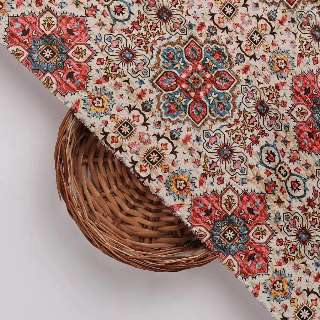 Multicolor Printed Velvet Fabric – 8294copy