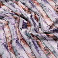 Grey and Multi Abstract Printed BSY Velvet Fabric – 8298copy