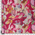 Red Floral Printed Satin Fabric – 8301copy