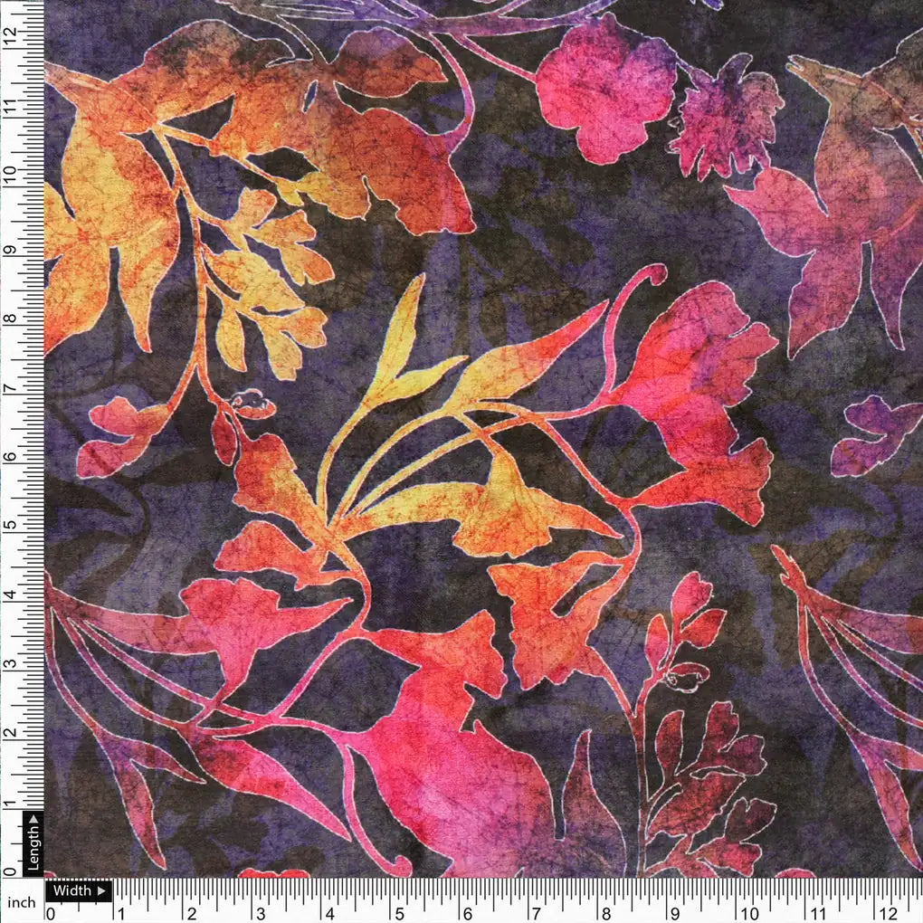 BSY Velvet Floral Print Fabric – 8306copy
