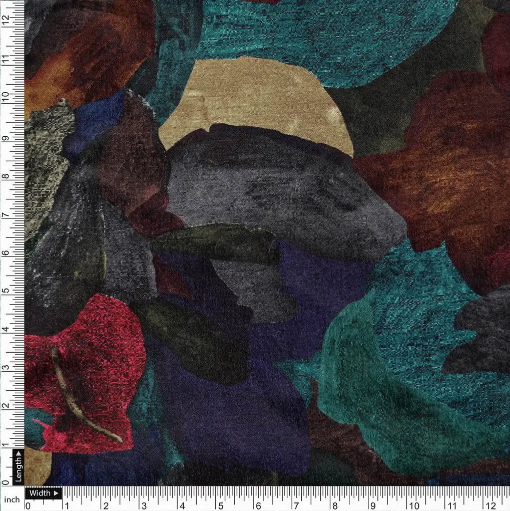 Abstract Printed Velvet Fabric – 8311copy